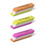 ErichKrause Drive Neon - Confezione da 3 gomme da cancellare - Gomma termoplastica - Ipoallergenica - Non lascia residui - Senza PVC - Colori assortiti - immagine 2
