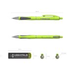 7 mm - 20 mine di ricambio - Impugnatura in gomma - Ergonomica - Colore verde