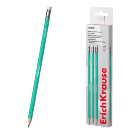 ErichKrause Prime Matita a grafite con gomma - Miniera HB da 2