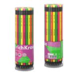 ErichKrause JOY Neon Matita di grafite con gomma - Miniera HB - Corpo rotondo - Plastica - Impugnatura ergonomica - Colori assortiti - immagine 5