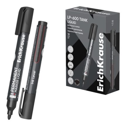 ErichKrause Liquid LP-600 Pennarello indelebile - Finestra trasparente - Punta conica - Larghezza tratto 2
