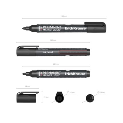 5 mm - Resistente all'acqua e alla luce - Multisuperficie - Inchiostro a base alcolica - Colore nero