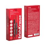 ErichKrause Double P-80 Pennarello permanente a doppia punta - Punta a pallottola da 1,65 mm - Punta ad ago da 0,45 mm - Resistente all'acqua e alla luce - Per diverse superfici - Corpo rotondo - Colore rosso - immagine 4