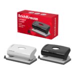 ErichKrause Elegance Classic Perforatrice per carta - Perforazione fino a 10 fogli - Barra di guida con indicatori di formato - Vassoio - Base in plastica antiscivolo - Colori assortiti