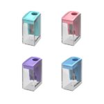 ErichKrause City Mini Espositore con 28 temperamatite con contenitore - Plastica - Lama in acciaio al carbonio nichelata - Foro da 8 mm - Colori assortiti - immagine 2
