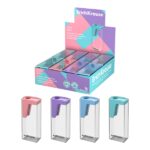 ErichKrause Espositore da città con 16 temperamatite e contenitore - Plastica - Lama in acciaio al carbonio nichelata - Foro da 8 mm - Colori assortiti