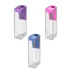 ErichKrause City Vivid Espositore con 16 temperamatite con contenitore - Plastica - Lama in acciaio al carbonio nichelata - Foro da 8 mm - Colori assortiti - immagine 2