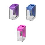 ErichKrause City Mini Vivid Espositore con 28 temperamatite con contenitore - Plastica - Lama in acciaio al carbonio nichelata - Foro da 8 mm - Colori assortiti - immagine 2