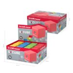 ErichKrause S-Cube Neon Espositore con 24 temperamatite con contenitore - Plastica - Lama in acciaio al carbonio nichelata - Foro da 8 mm - Colori assortiti - immagine 4