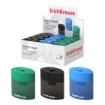 ErichKrause SMART and SHARP Espositore con 16 temperamatite con contenitore - Plastica - Lama in acciaio al carbonio nichelata - Foro da 8 mm - Colori assortiti