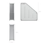 ErichKrause Compass Classic Portariviste - Acciaio inossidabile - 310x292x81 mm - Colore argento - immagine 2