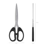 ErichKrause Top Model Forbici da 19 cm - Lame ad arco - Manici in plastica resistente agli urti - Affilatura doppia - Acciaio inossidabile - Ergonomiche - Colore nero - immagine 2
