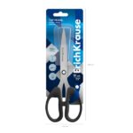 ErichKrause Top Model Forbici da 19 cm - Lame ad arco - Manici in plastica resistente agli urti - Affilatura doppia - Acciaio inossidabile - Ergonomiche - Colore nero - immagine 3