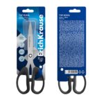 ErichKrause Top Model Forbici da 19 cm - Lame ad arco - Manici in plastica resistente agli urti - Affilatura doppia - Acciaio inossidabile - Ergonomiche - Colore nero - immagine 4