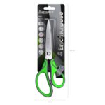 ErichKrause Megapolis Ergo Forbici da 20 cm - Manici in plastica e gomma antiscivolo - Acciaio inossidabile - Ergonomiche - Colore verde - immagine 3