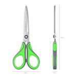 ErichKrause Megapolis Forbici da 18 cm - Manici in plastica e gomma antiscivolo - Acciaio inossidabile - Ergonomiche - Colore verde - immagine 2