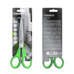 ErichKrause Megapolis Forbici da 18 cm - Manici in plastica e gomma antiscivolo - Acciaio inossidabile - Ergonomiche - Colore verde - immagine 4