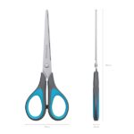 ErichKrause EasyCut+ Forbici da 19 cm - Impugnature in plastica e gomma antiscivolo - Doppia affilatura - Acciaio inossidabile - Ergonomiche - Colori assortiti - immagine 3