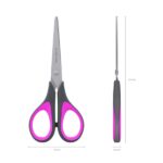 ErichKrause EasyCut+ Forbici da 17 cm - Impugnature in plastica e gomma antiscivolo - Doppia affilatura - Acciaio inossidabile - Colori assortiti - immagine 3