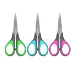 ErichKrause EasyCut+ Forbici da 15 cm - Impugnature in plastica e gomma antiscivolo - Doppia affilatura - Acciaio inossidabile - Colori assortiti - immagine 2
