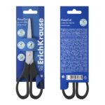 ErichKrause EasyCut Forbici da 17 cm per mancini - Impugnature in plastica resistente agli urti - Doppia affilatura - Acciaio inossidabile - Ergonomiche - Colore: nero - immagine 4