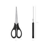 5 cm - Manici in plastica resistente agli urti - Manici in plastica resistente agli urti - Doppia affilatura - Acciaio inossidabile - Ergonomiche - Colore nero
