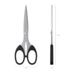 ErichKrause Top Model Forbici da 16 cm - Lame ad arco - Impugnature in plastica resistente agli urti - Doppia affilatura - Acciaio inossidabile - Ergonomiche - Colore nero - immagine 2
