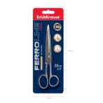 ErichKrause Ferro Forbici da 16 cm - Lame a forma di arco rinforzate - Realizzate interamente in acciaio - Ergonomiche - Colore argento - immagine 3