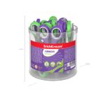 ErichKrause Junior Forbici da 13 cm - Punte arrotondate - Manici in plastica resistente agli urti - Acciaio inossidabile - Ergonomiche - Colori assortiti - immagine 4