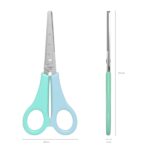 ErichKrause JOY Forbici da pastello da 13,5 cm - Punte arrotondate - Riga da 5 cm sulla lama - Manici in plastica resistente agli urti - Acciaio inossidabile - Colori assortiti - immagine 3