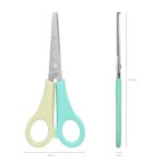 ErichKrause JOY Pastel Espositore con 24 forbici da 13,5 cm - Punte arrotondate - Riga da 5 cm sulla lama - Manici in plastica resistente agli urti - Acciaio inossidabile - Colori assortiti - immagine 3