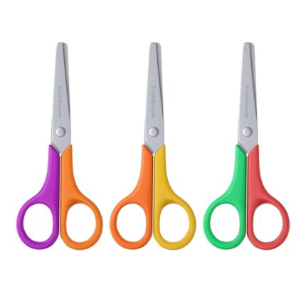 5 cm - Punte arrotondate - Manici in plastica resistente agli urti - Acciaio inossidabile - Ergonomiche - Colori assortiti