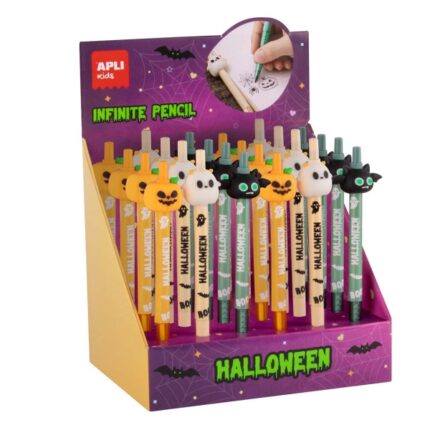 Espositore Apli Kids Halloween con 24 matite infinite - 3 modelli diversi