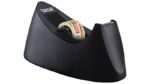 Tesa Curve Pack: dispenser per nastro adesivo + 1 rotolo di nastro da 19 mm x 10 m - Per nastri fino a 19 mm x 33 m - Colore: nero