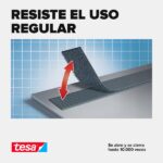 Tesa On & Off Nastro in velcro 20 mm x 1 m - Può essere aperto e chiuso fino a 10.000 volte - Colore: nero - immagine 2