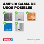 Tesa On & Off Nastro in velcro 20 mm x 2,5 m - Può essere aperto e chiuso fino a 10.000 volte - Colore: nero - immagine 4