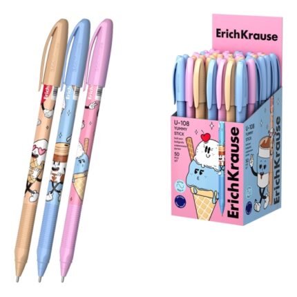 ErichKrause U-108 Stick Yummy Penna a sfera con cappuccio - Modelli assortiti - Tratto da 0