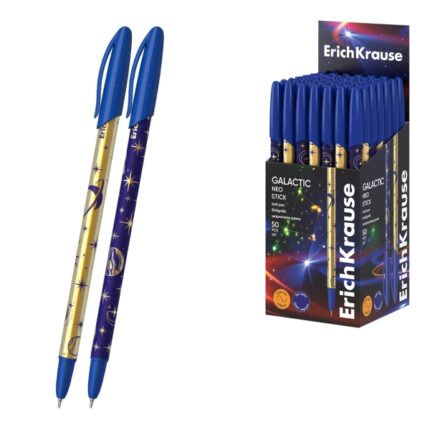 ErichKrause Neo Stick Galactic Penna a sfera con cappuccio - Modelli assortiti - Spessore tratto 0