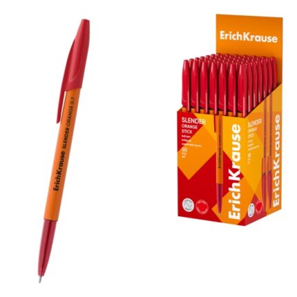ErichKrause Slender Stick Orange Penna a sfera con cappuccio - Punta a ago da 0