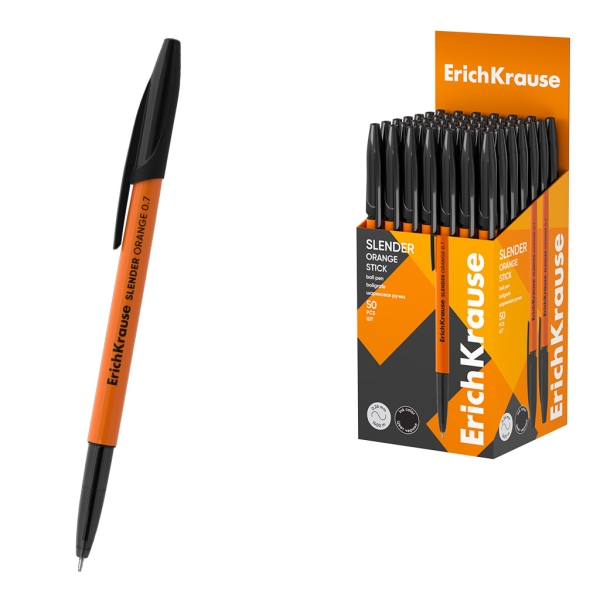 ErichKrause Slender Stick Orange Penna a sfera con cappuccio - Punta a ago da 0