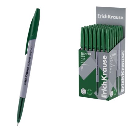 ErichKrause Slender Stick Grey Penna a sfera con cappuccio - Punta a ago da 0