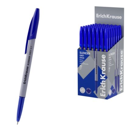 ErichKrause Slender Stick Grey Penna a sfera con cappuccio - Punta a ago da 0