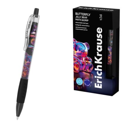 ErichKrause Butterfly Matic e Grip Jelly Bear Penna a scatto - Punta da 0