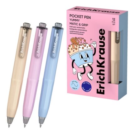 ErichKrause Pocket Pen Matic and Grip Yummy Penna a scatto - Modelli con corpo in diverse varianti - Spessore tratto 0