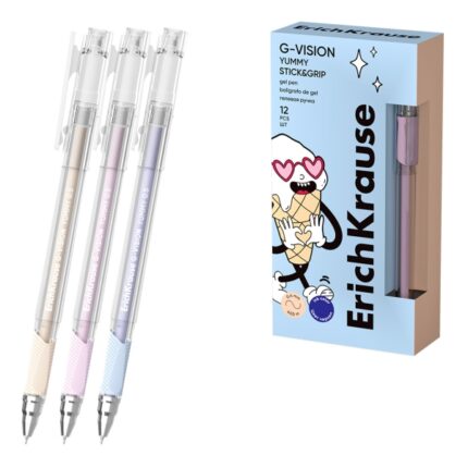 ErichKrause G-Vision Stick and Grip Yummy Penna a sfera con cappuccio - Modelli assortiti - Spessore tratto 0