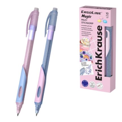 ErichKrause ErgoLine Magic Stick and Grip Milky Penna a gel cancellabile - Modelli assortiti - Spessore tratto 0