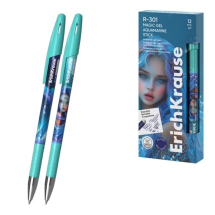 ErichKrause R-301 Magic Gel Stick Aquamarine Penna a gel cancellabile - Modelli assortiti - Spessore tratto 0