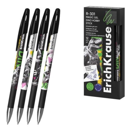ErichKrause R-301 Magic Gel Stick Dino Hobby Penna cancellabile - Modelli assortiti - Spessore tratto 0