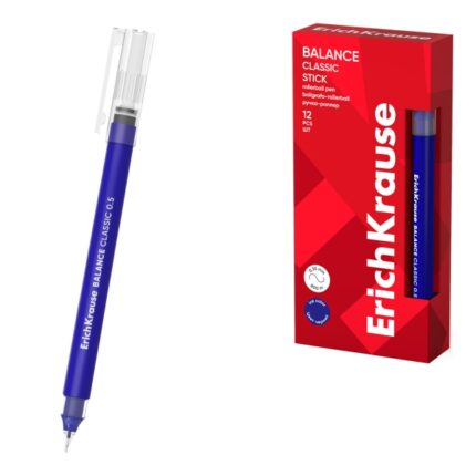 ErichKrause Balance Stick Classic Penna a sfera con cappuccio - Punta da 0