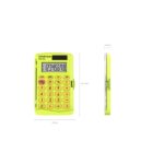 Calcolatrice tascabile ErichKrause PC-103 Neon - Display LCD a 8 cifre - Confezionata nella scatola originale - Alimentazione solare - Colore giallo neon - immagine 2